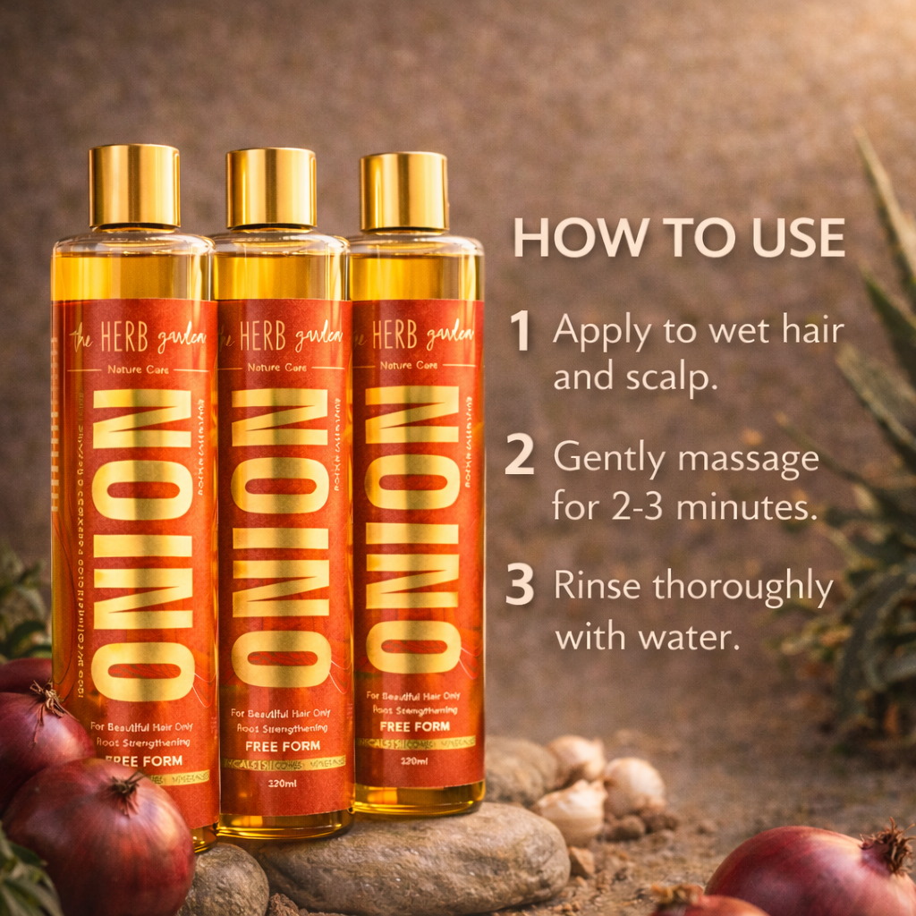 Onion Growth Repair Hair Oil – Anti Hair Fall, Strong Roots & Fast Regrowth Formula