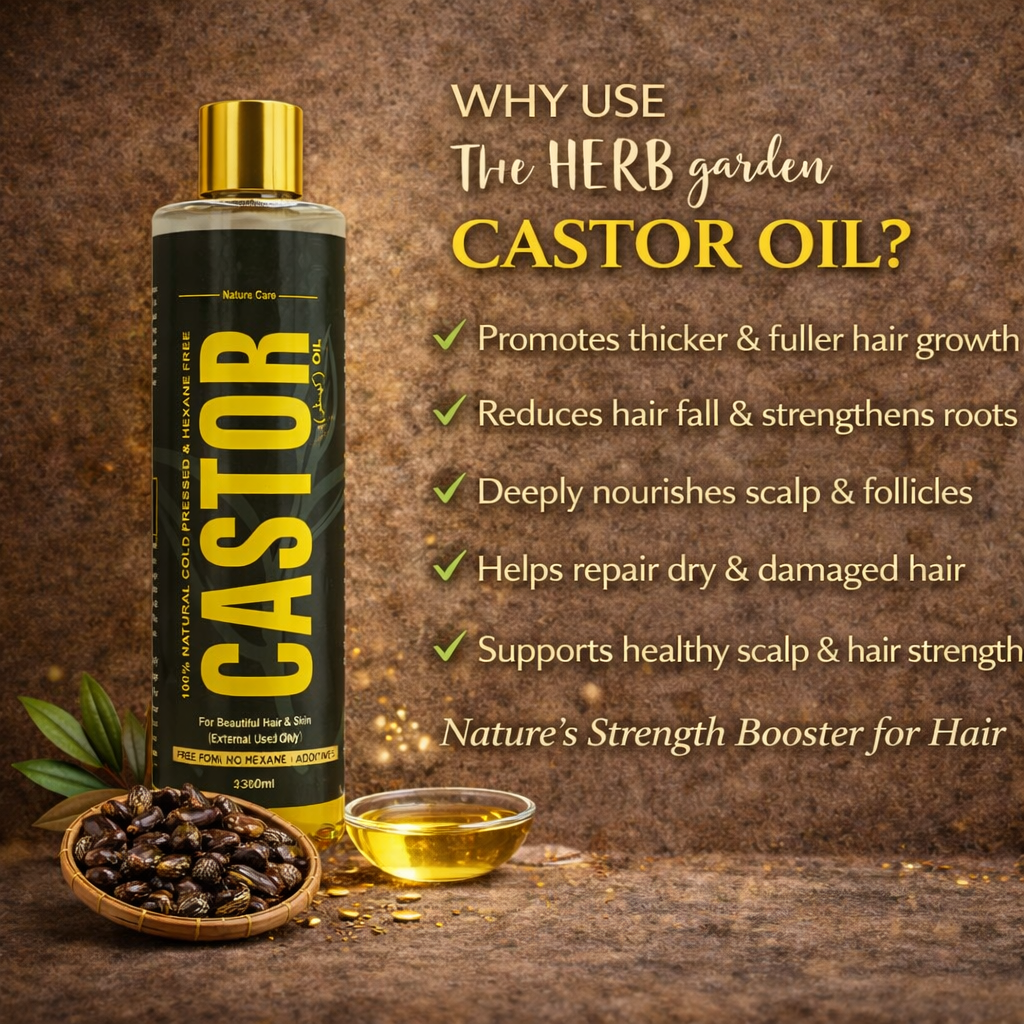 Castor Hair Oil – Strengthen Roots, Reduce Hair Fall & Promote Healthy Hair 🌿