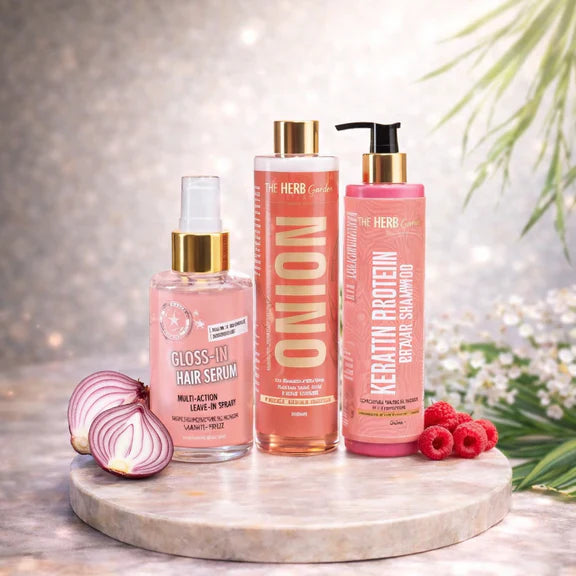HAIR REVIVAL SET (ONION OIL + KERATIN SHAMPOO + GLOSS IT SERUM)